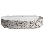 ISVEA INFINITY OVAL Kerámiamosdó, 60x40cm, Terrazzo - Image 4