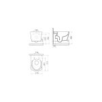 Creavit ELEGANT Rimless bidés fali WC csappal (EG321-34CB00E-0012) - Image 4