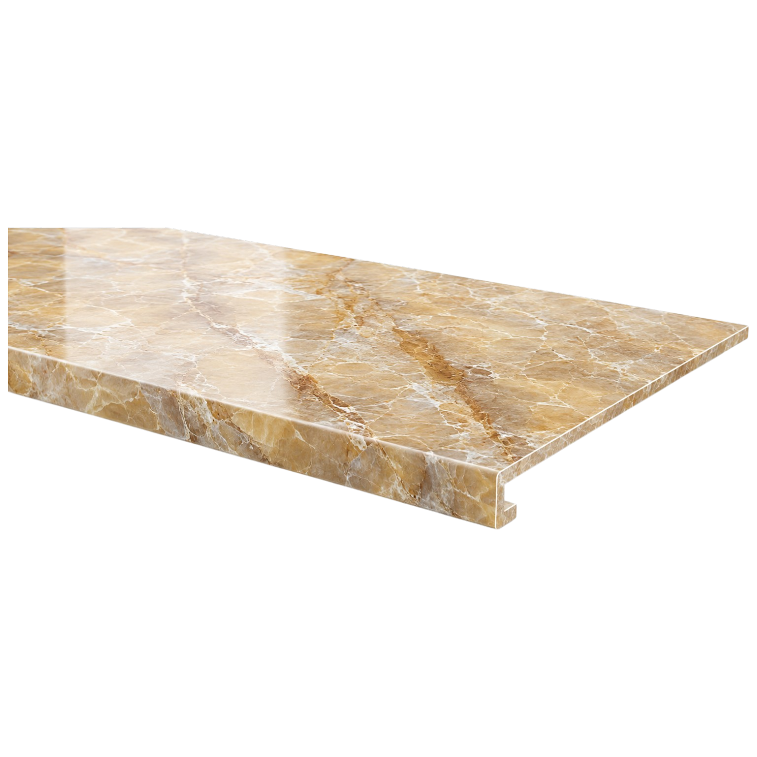 Golden Ambra (1) Emilceramica Tele Di Marmo Lumia Golden Ambra Full Lappato Gradone Step 33×120×3,2×3,2 cm - Image 1