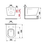 JIKA Cubito Style Vortex Rimless fali WC vario kifolyóval (H8204210000001) - Image 3