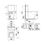 JIKA Cubito Style WC kombi alsó része, falhoz illeszkedő, Vortex/Rimless (H8244210000001) - Image 3