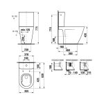 JIKA Cubito Style WC kombi alsó része, félig falhoz illeszkedő, Vortex/Rimless (H8244220000001) - Image 3