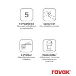 Ravak Plan PN 022.00CR fali kádcsaptelep – króm - Image 3