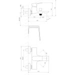Ravak Plan PN 022.00CR fali kádcsaptelep – króm - Image 4