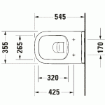 Duravit D-Code fali WC szett Rimless, soft-close ülőkével, fehér fényes (45700900A1) - Image 4