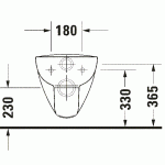 Duravit D-Code fali WC szett Rimless, soft-close ülőkével, fehér fényes (45700900A1) - Image 3