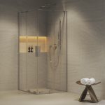 Ravak Roll RORV2 80×80 krómhatású transparent tolóajtós zuhanykabin
