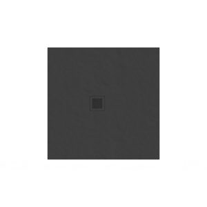 Ravak Slate Pro 90×90 matt fekete öntött márvány zuhanytálca