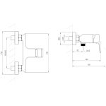 Ravak Plan PN 032.20BLM fali zuhanycsaptelep – matt fekete - Image 3