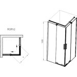 Ravak Roll RORV2 90×90 zuhanykabin – fekete - Image 7