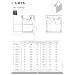 Laufen Juna kompakt alsószekrény Pro X és Pro S 60x38 cm mosdóhoz - vad tölgy - Image 3