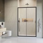 Radaway Alienta Black DWJ 100 cm tolóajtó - fekete - Image 2