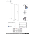 Radaway Alienta DWJ 100 cm tolóajtó - króm - Image 8