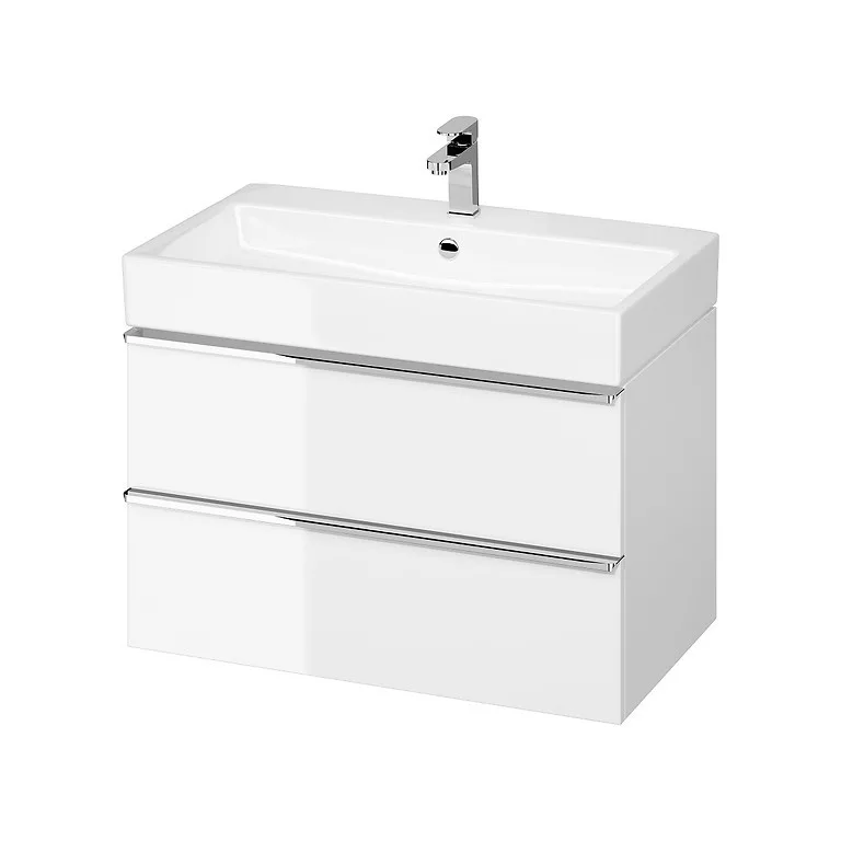 CES-S4019005 Cersanit Virgo alsószekrény 80x45 cm fényes fehér - króm fogantyúval - Megszűnt - Image 1