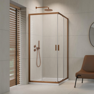 Radaway Alienta Brushed Copper C/D szögletes szálcsiszolt réz zuhanykabin