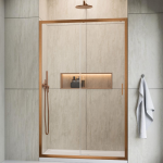 Radaway Alienta Brushed Copper DWJ szálcsiszolt réz tolóajtós zuhanyajtó