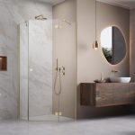 Radaway Essenza 6 Brushed Gold PTJ 90×100 balos zuhanykabin OUTLET