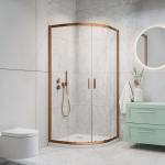 Radaway Alienta Brushed Copper A/E íves szálcsiszolt réz zuhanykabin