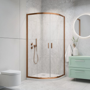 Radaway Alienta Brushed Copper A/E íves szálcsiszolt réz zuhanykabin