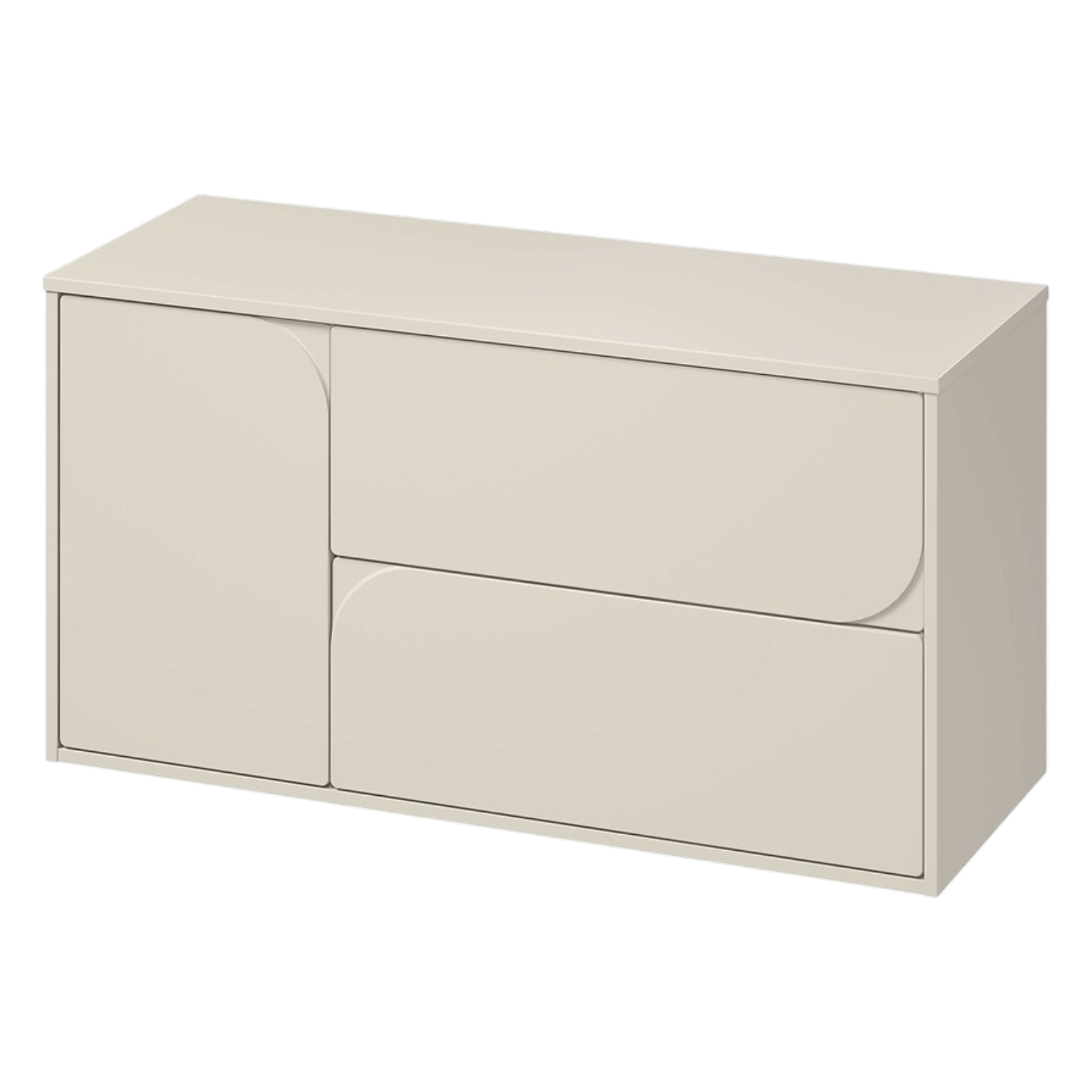 s1062-002_crea_ii_120_washbasin_cabinet_with_laundry_basket_cashmere_mount,qnuMpq2lq3GXrsaOZ6Q Cersanit Crea II 120x45 cm alsószekrény szennyeskosárral - kasmír - Image 1