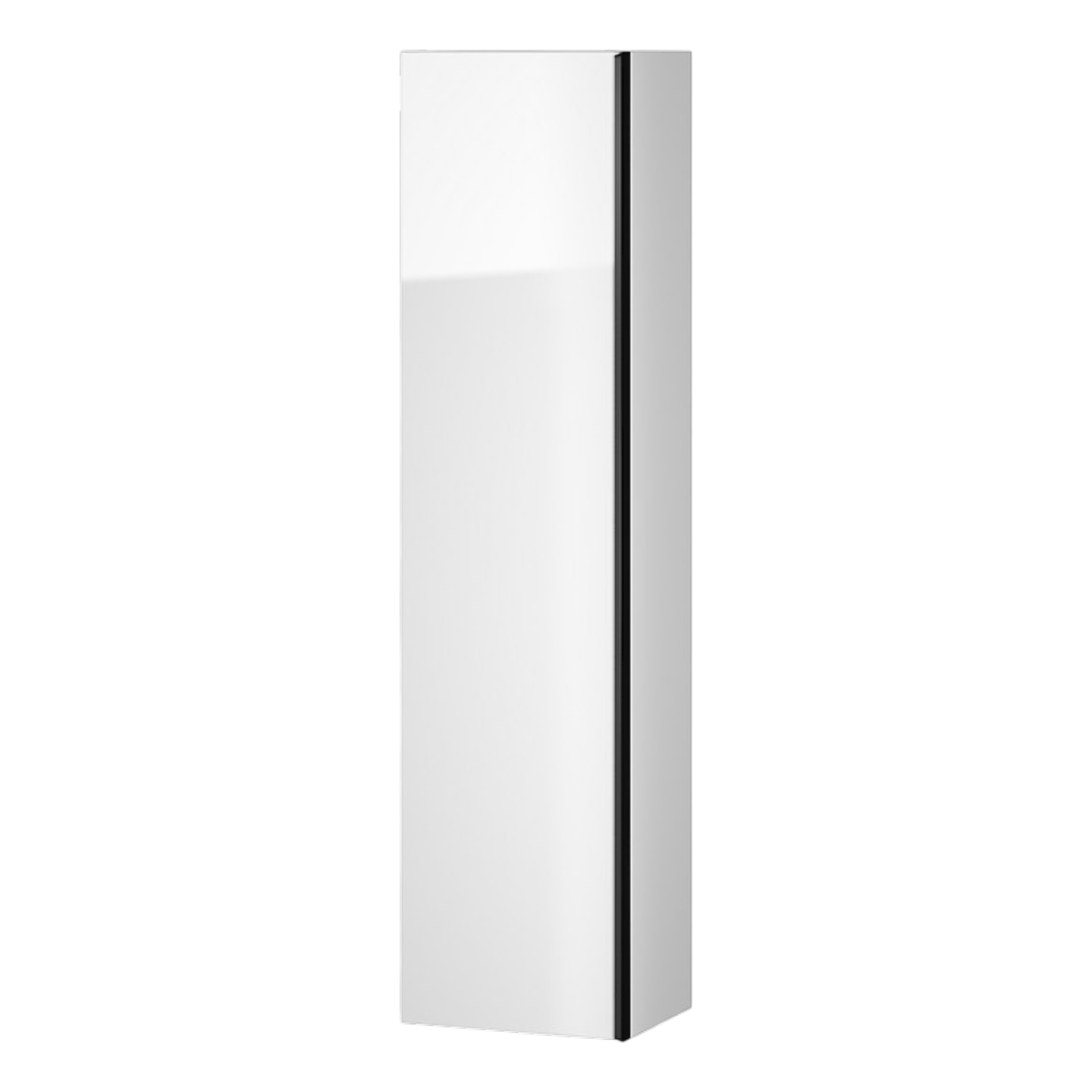 s522-033_virgo_pillar_white_with_black_handle_mount,qnuMpq2lq3GXrsaOZ6Q Cersanit Virgo 160x40 cm fényes fehér faliszekrény - fekete fogantyúval - megszűnt - Image 1
