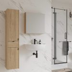 Cersanit OVIDA 30x150 cm magas szekrény - Hickory tölgy - Image 5
